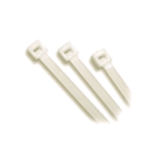 pkt100-250x4.8mm NATURAL CABLE TIES