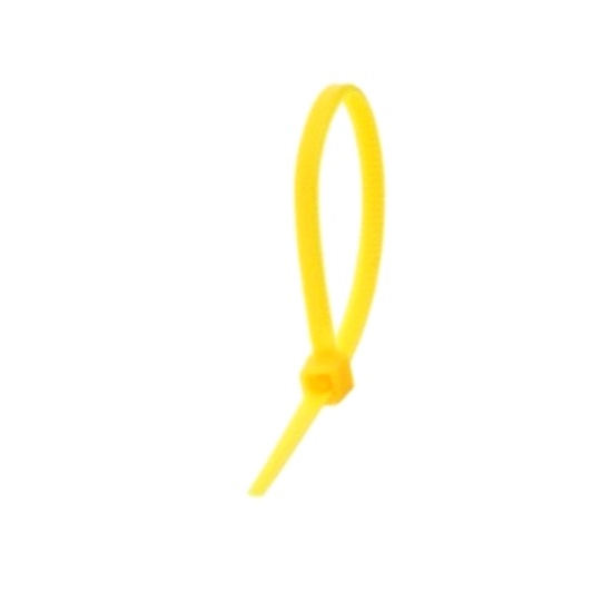 pkt100-100x2.5mm YELLOW CABLE TIES