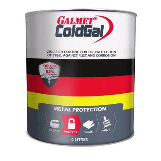 4ltr Cold Galvanise Paint - Tin