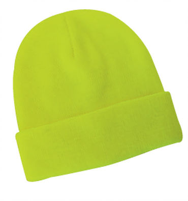 HI-VIZ ACRYLIC YELLOW BEANIE