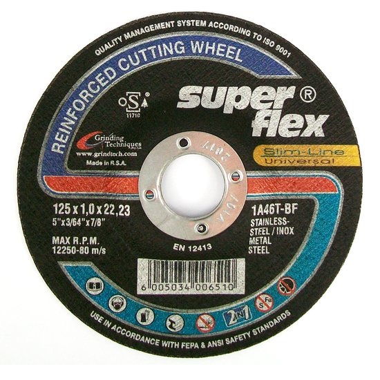 125mmx1x22 A46T INOX SUPERFLEX D/C/O DISC