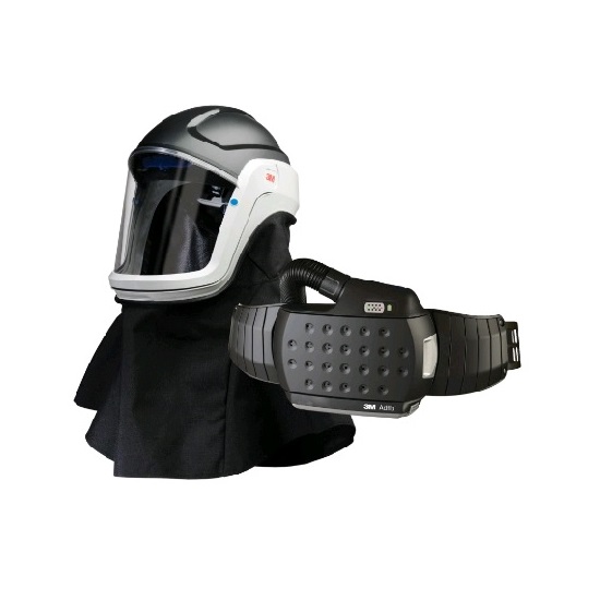 Adflo Respirator Hard Hat Face Shield FR Shroud HD