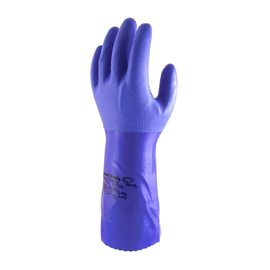 pair Showa 660-36 Oil Resistant PVC Gloves