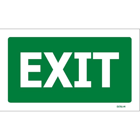 Sign “Exit” 340x200mm PVC
