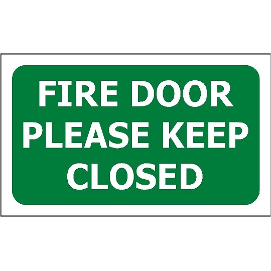 Sign “Fire Door Please Keep Closed” 100x60mm SA