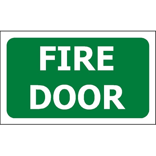 Sign “Fire Door” 100x60mm SA