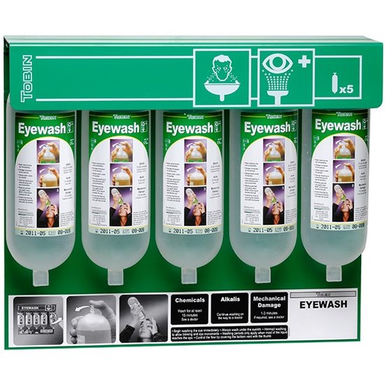 Tobin Wall Stand Inc. 5 x 1L Eyewash Bottles