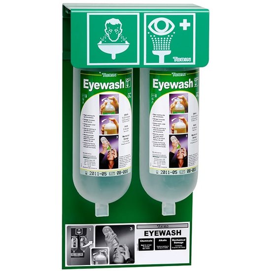 Tobin Wall Stand 2 x 1L Eyewash Bottles