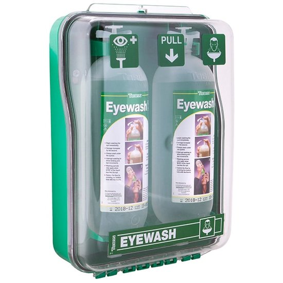 Tobin Dust Protected Cabinet 2 x 1L Eyewash Bottle