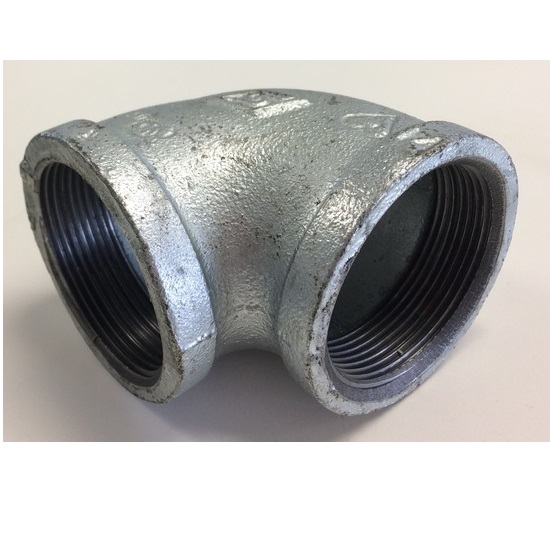 25NB BSPT Female/Female 90 Degree Malleable Elbow HD Galvanised