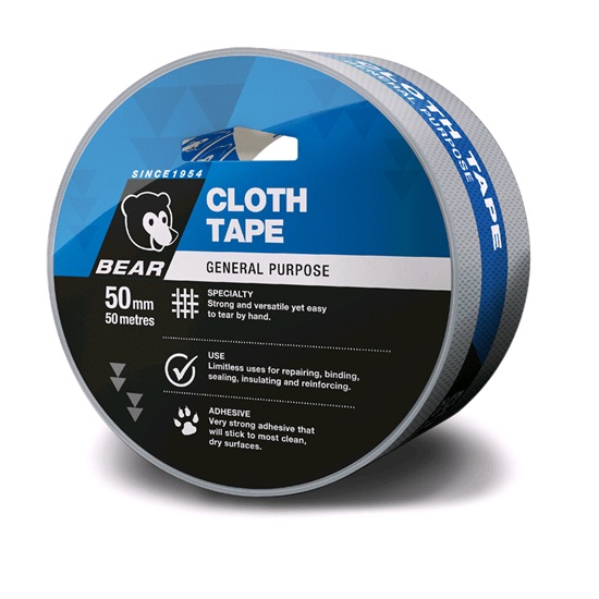 roll-50mmx50mtr SILVER CLOTH DUCT TAPE