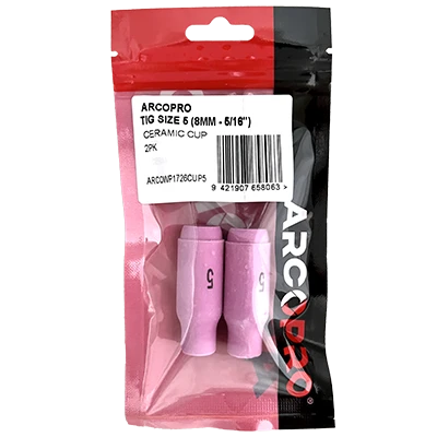 ARCOWP1726CUP5 - pkt2 Arcopro Tig Size #5 8mm 5/16 Ceramic Cup