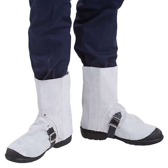 Weld Guard Welders Leather Spats with Velcro Release 